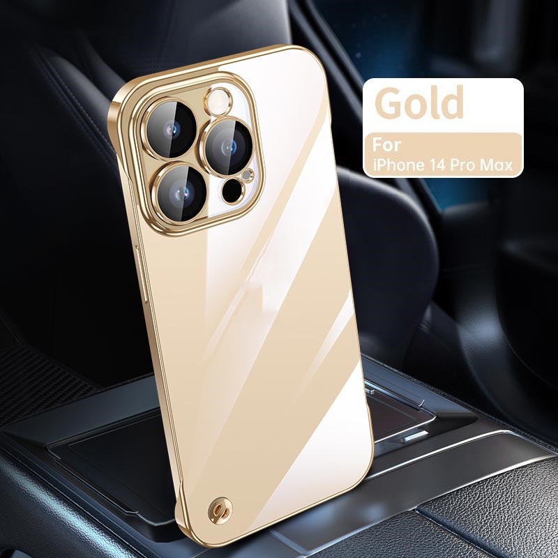 IPHONE Kualitas Mewah Baru Transparan Perasaan Canggih electroplating Sederhana Jatuh-Bukti Pria Dan Wanita full Tas Untuk Iphone14 13 12 11 Promax14 Plus Shockproof Back Cover