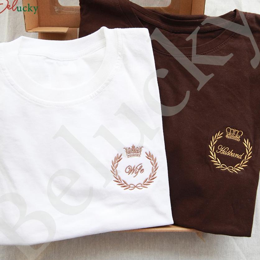 ○ Kaos Baju couple Baju Pasangan Bordir FREE Request Nama Kualitas Jahitan Rapi ➤