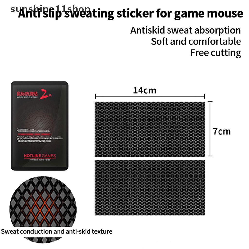 Sho DIY Mouse Grip Tape Skate Handmade Stiker Non Slip Sedot Keringat Aksesoris Tikus N