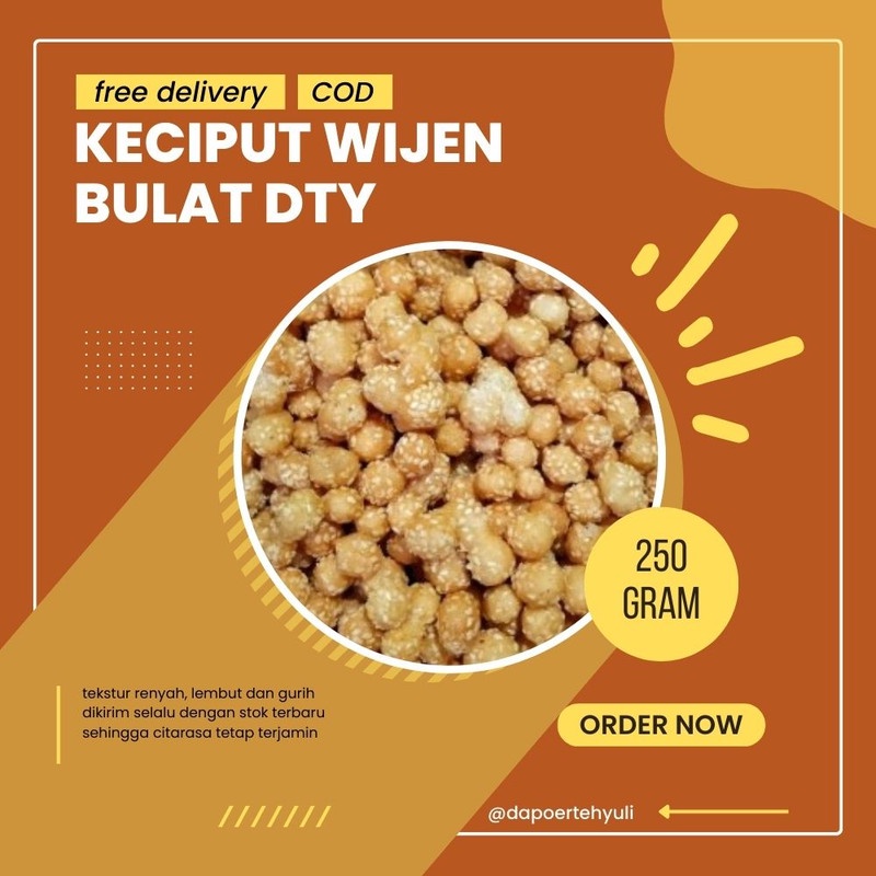

Keciput Wijen Bulat DTY | Snack Kiloan | Snack Murah - 250 gram