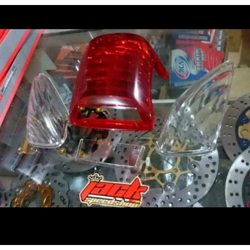 mika lampu belakang stoplamp set yamaha nouvo lele sporty sein bening orange