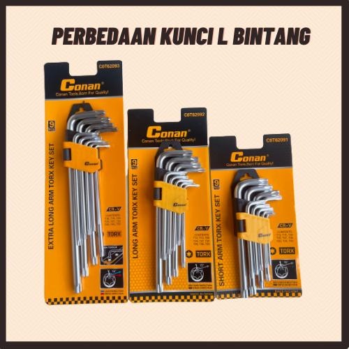 HEX KEY/ SET KUNCI L BINTANG 9PCS COT62091 COT62092 COT62093