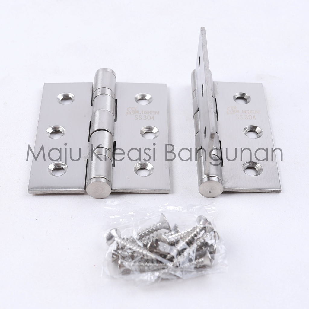 Engsel Tebal Merk Soligen 3&quot; Stainless Steel SS 304 Pintu Jendela 3 Inch Inci 3Inch 3Inci Kuat SS304