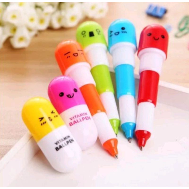 

Pulpen Kapsul Vitamin Tablet Pena Vitamin Ballpen Obat Kapsul Unik