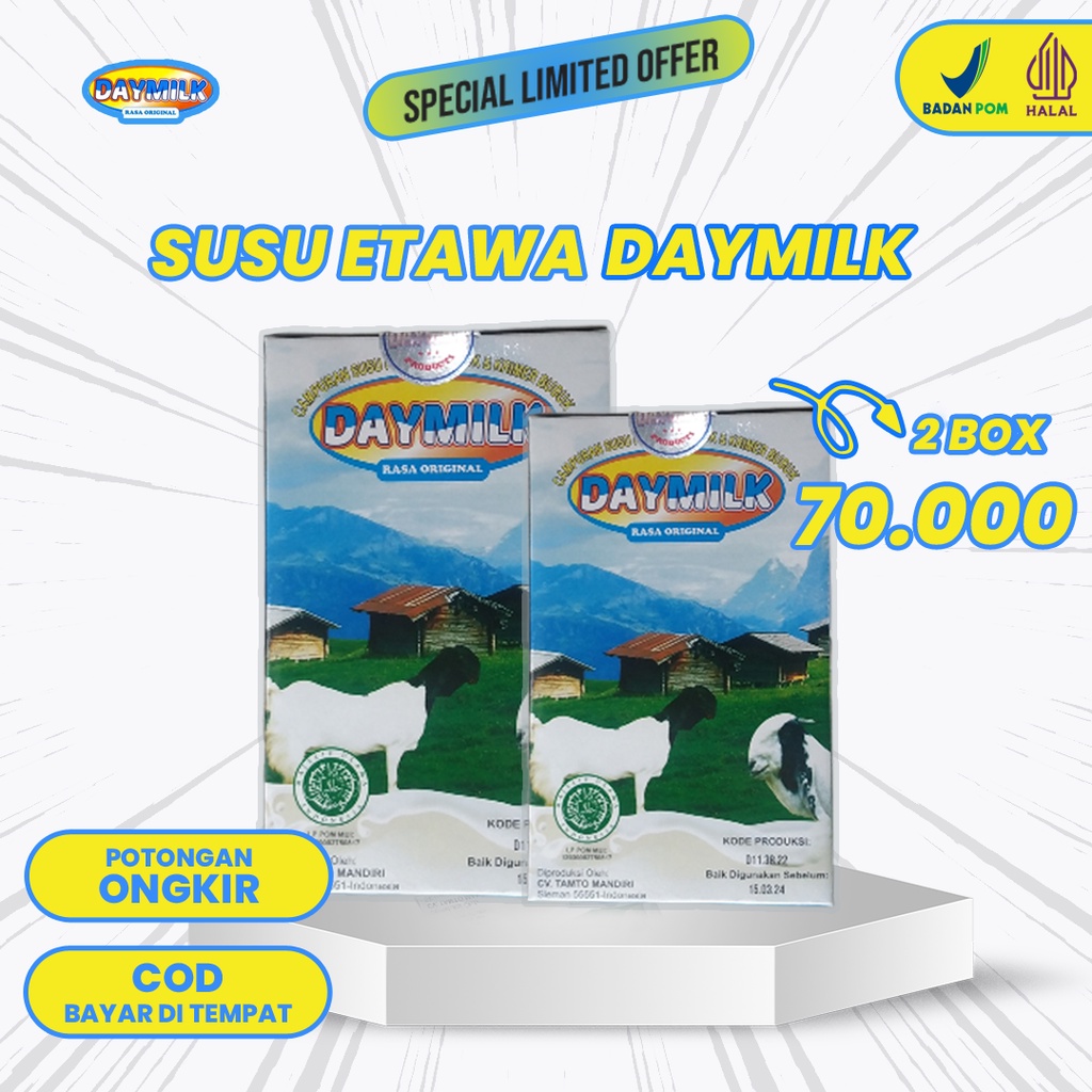 

Daymilk Susu Kambing Etawa Original 200 Gram 2 Box