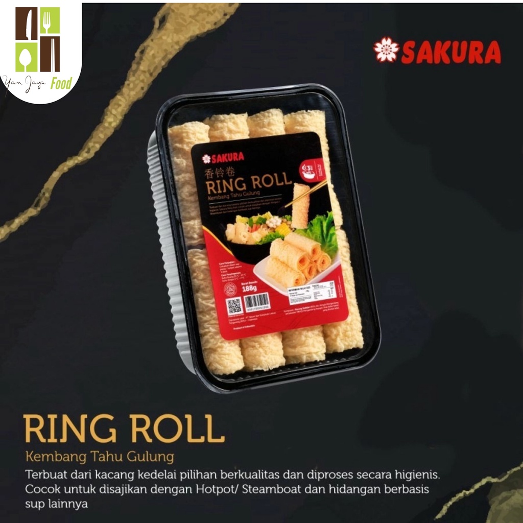 Sakura Ring Roll/Kembang Tahu Gulung/Goreng/Steamboat/Shabu/Hotpot/Halal 188g