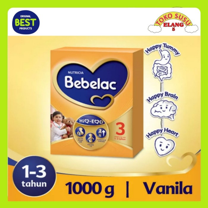 

[ COD ] Bebelac 3 Vanila Susu Pertumbuhan Bubuk (1-3 tahun) 1000 GR