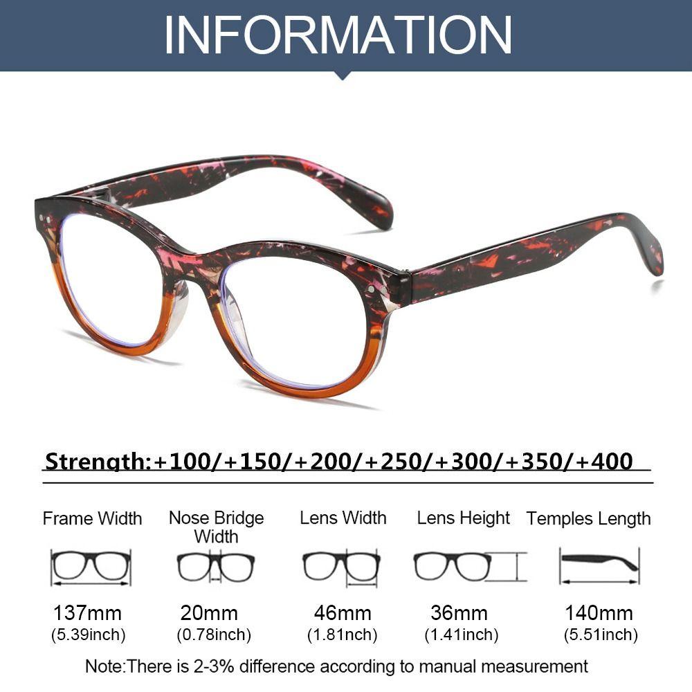 R-flower Kacamata Baca Fashion Portable Elegan Pelindung Mata Frame Ultra Ringan