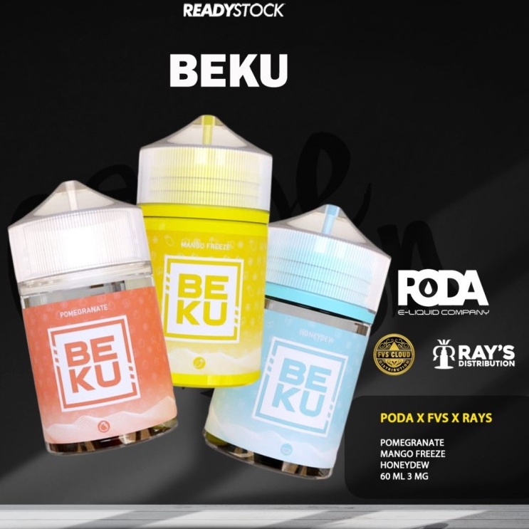 BEKU By PODA Eliquid FVS x Rays 60ml 100% Authentic Original