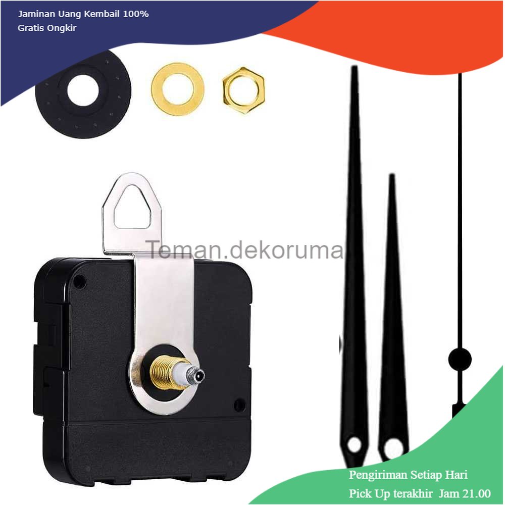 TD - DEK MCDFL Mesin Jam Dinding DIY Replacement Silent Quartz Arrow Needle - MC5168