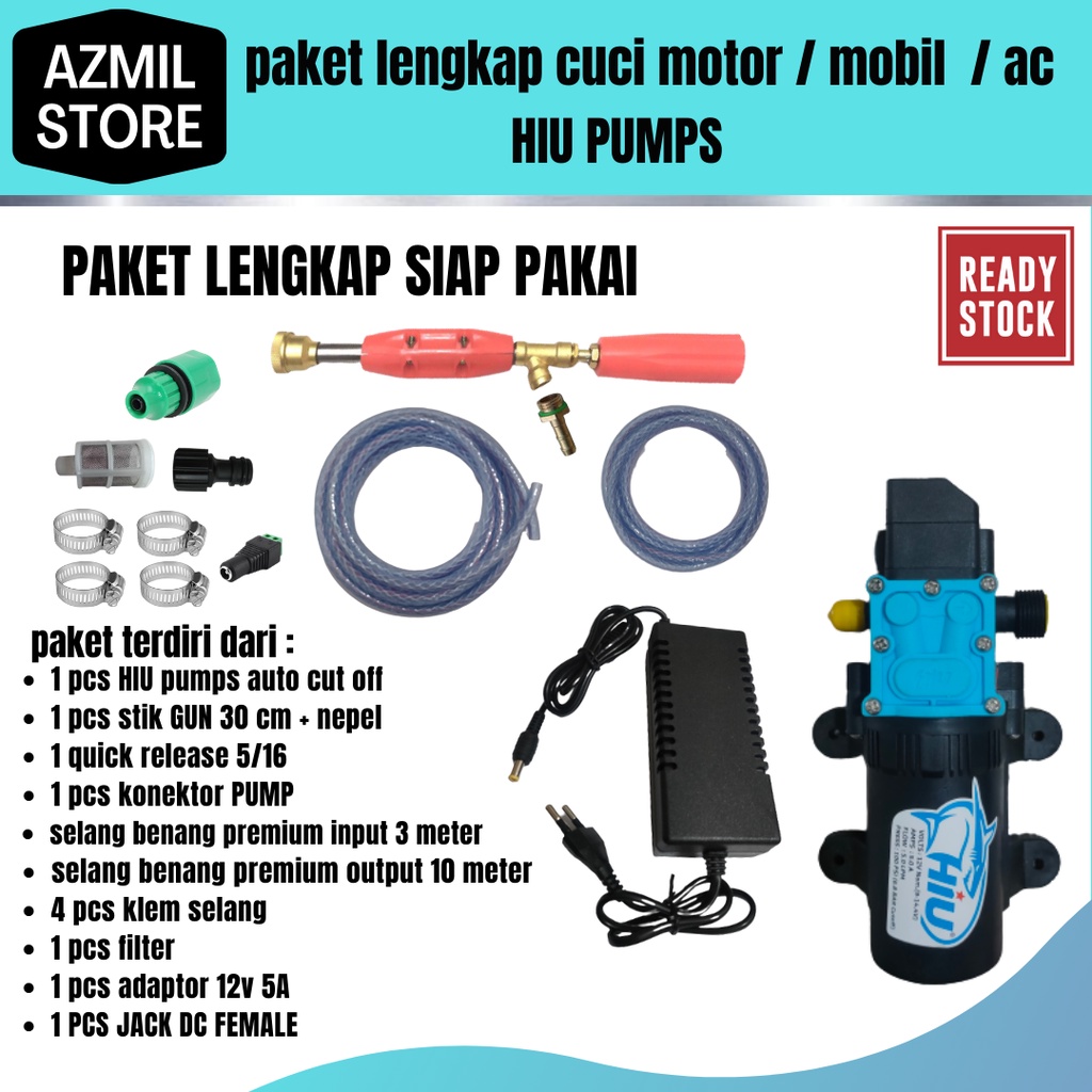 alat cuci motor mobil hiu pump