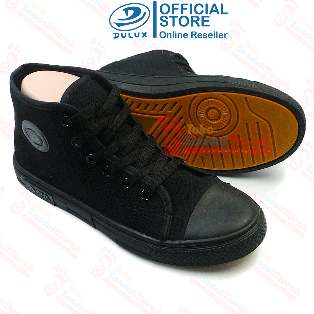 Toko Sendal Murah - Sepatu Sekolah SD SMP SMA / Sepatu Sekolah Tali Kanvas Model All Star 32 - 43 / Sepatu Sekolah Tinggi Model Casual [ BX 1061 Hitam]