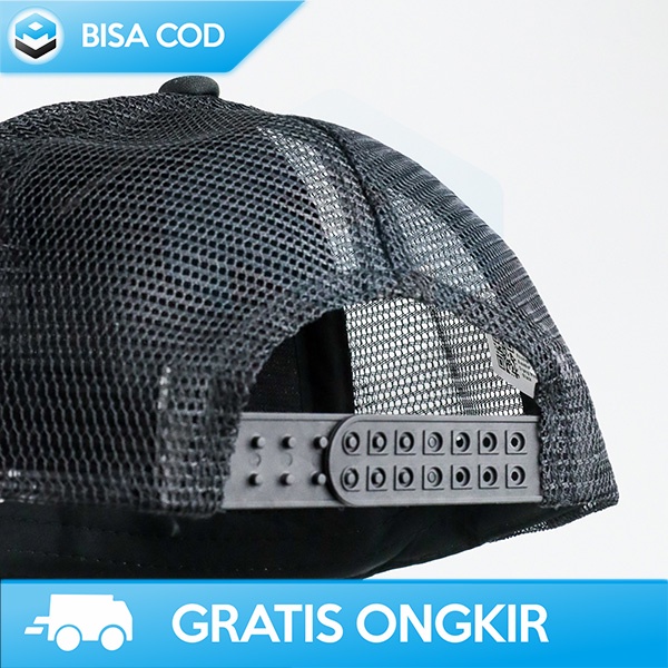 TOPI TRUCKER BASEBALL PRIA DESAIN MESH RHODEY SNAPBACK STRAP FLEKSIBEL