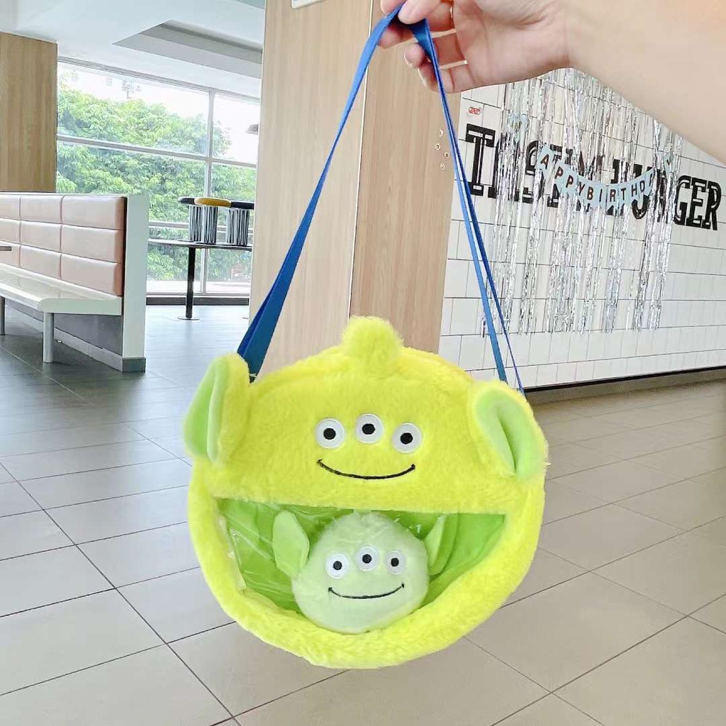 Tas Karakter Monster Mike Model Oval Square Bahan Plush