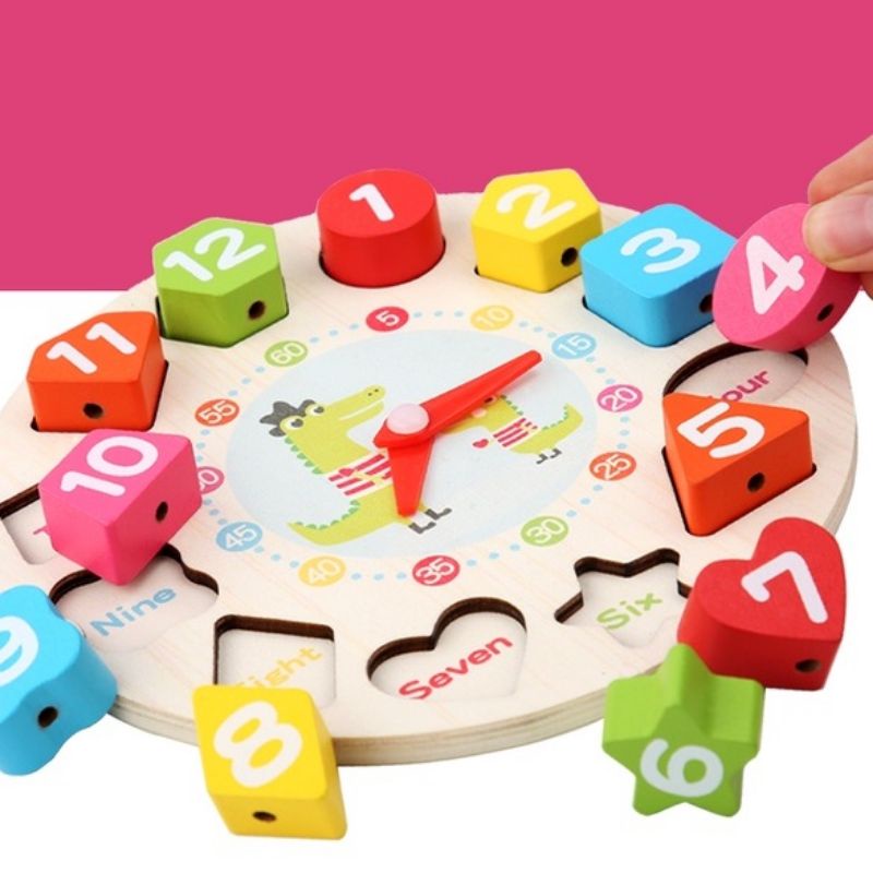 Mainan Edukasi Anak- Puzzle Jam 3in1