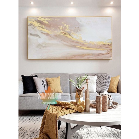 Lukisan besar abstrak minimalis lukisan dinding kanvas minimalis modren dekorasi rumah kamar aesthet