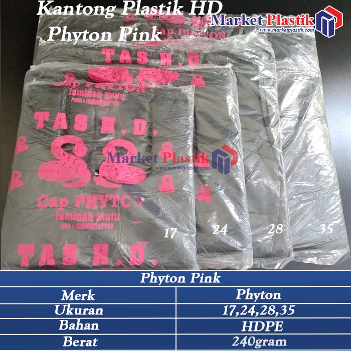 Kantong Plastik / Kantong Kresek Cap Phyton Pink