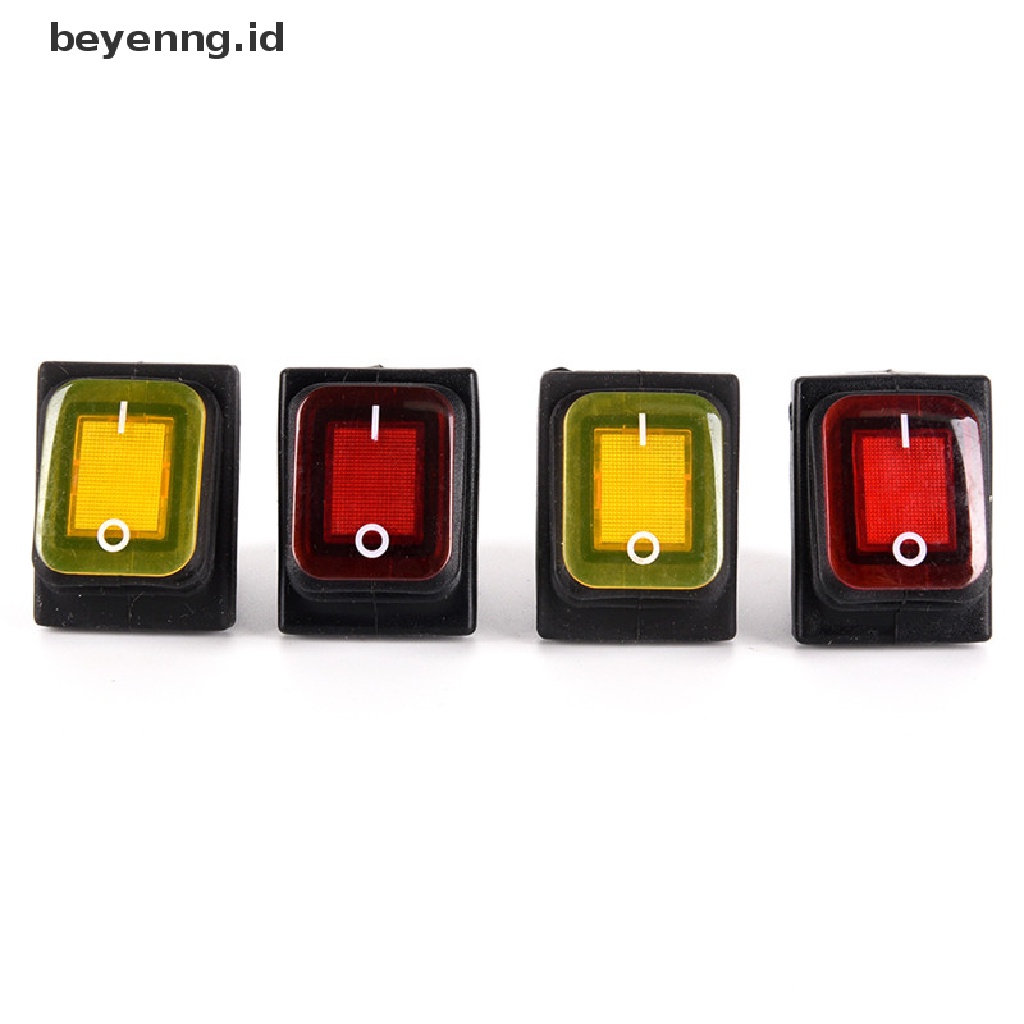 Beyen Waterproof 4pin 12V LED Rocker Toggle Switch Momentary Mobil Perahu Laut On-off ID