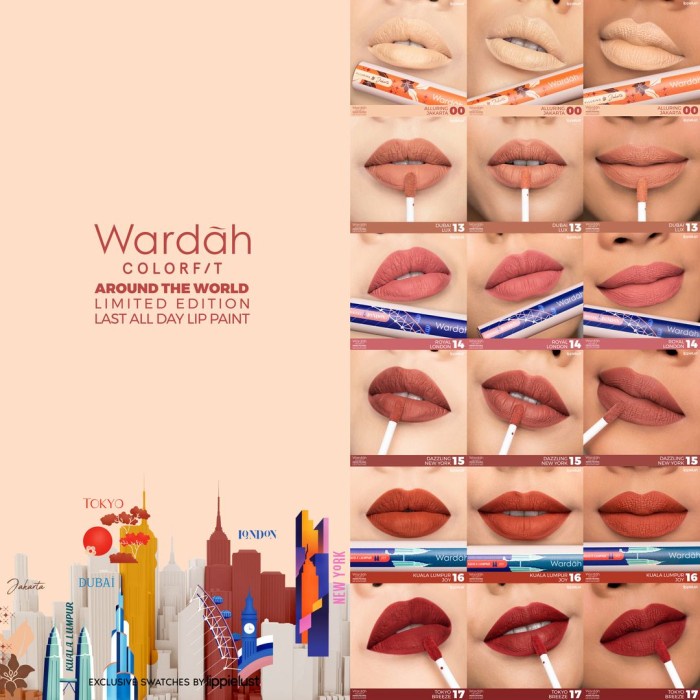 wardah colorfit last all day lip paint cream around the world