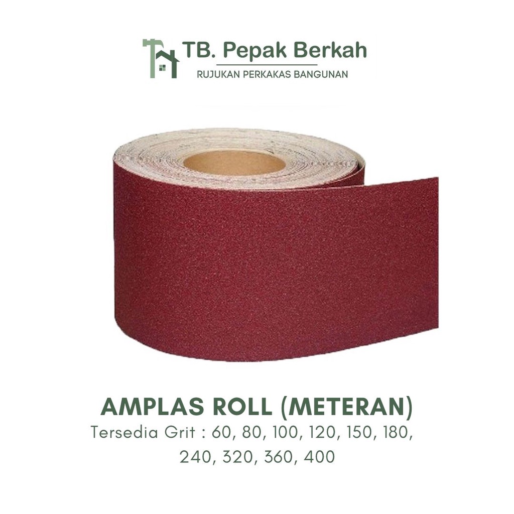 AMPLAS ROLL KASAR HALUS LENGKAP (METERAN)