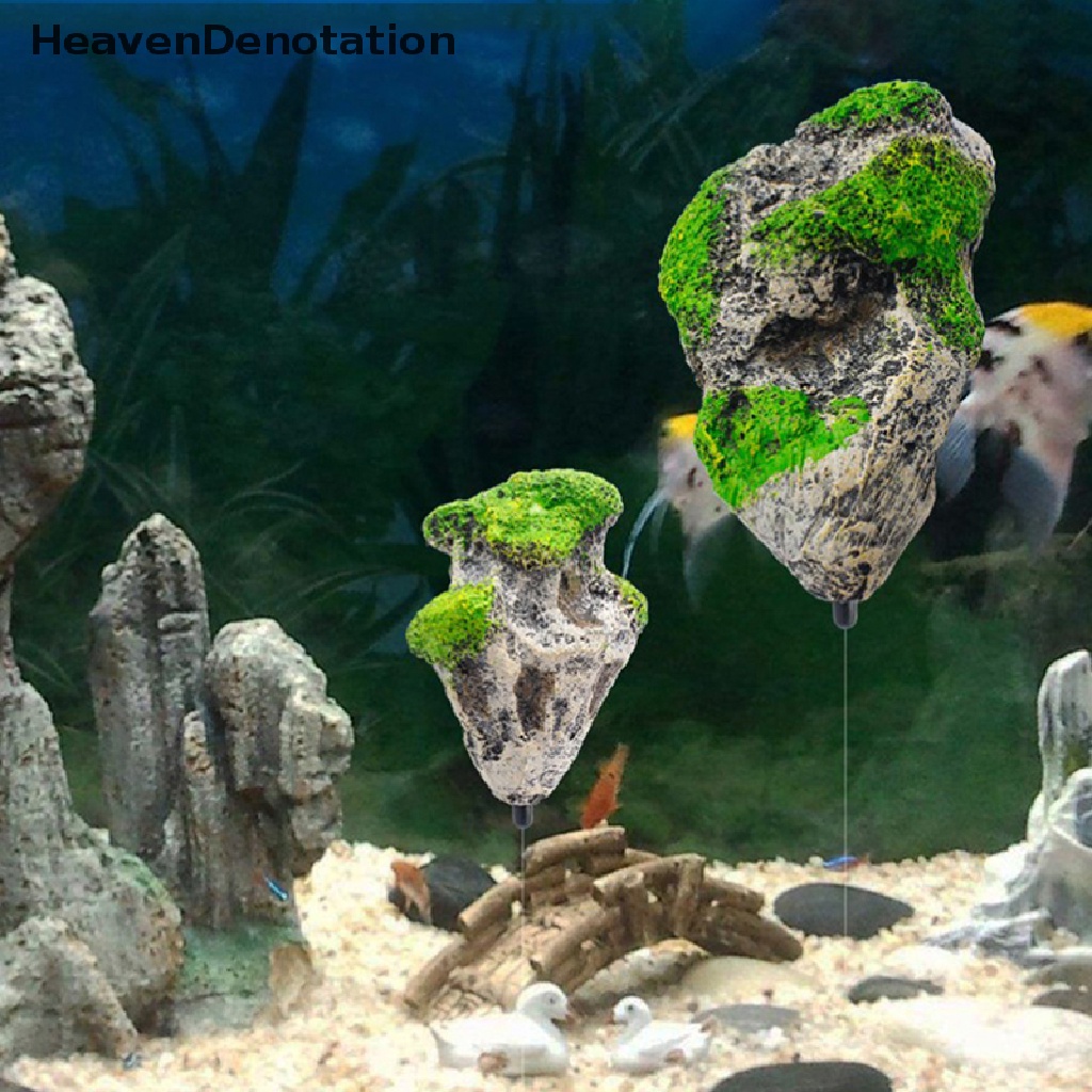 [HeavenDenotation] 1pc Floag Batu Gantung Artificial Stone Aquarium Decor Hiasan Ikan HDV