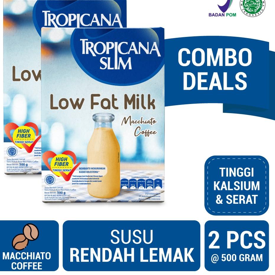 

➻ Twin Pack - Tropicana Slim Susu Low Fat Macchiato Coffee 500 gram - Bantu Turunkan Kolesterol ✪