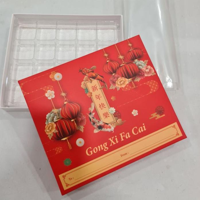 

⅍ Box Nastar Sekat Imlek 20/30 Hole (Per 10pc). Packaging Nastar Sekat ☏