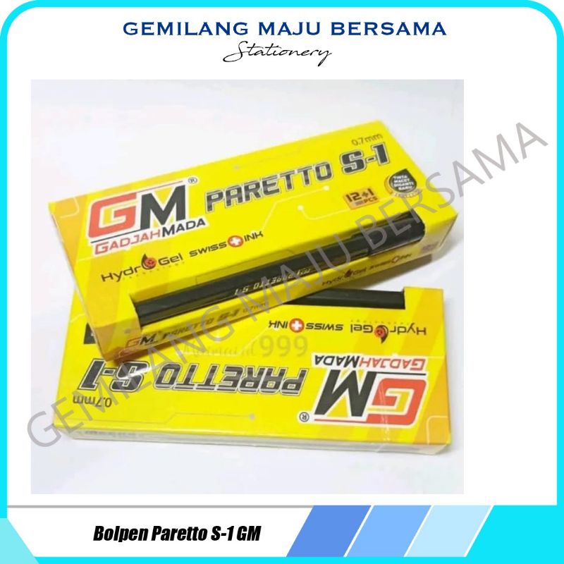 

Bolpen / Pulpen / Ballpoint Paretto S-1 Gadjah Mada 0.7mm (Harga Per Lsn = 12 buah)
