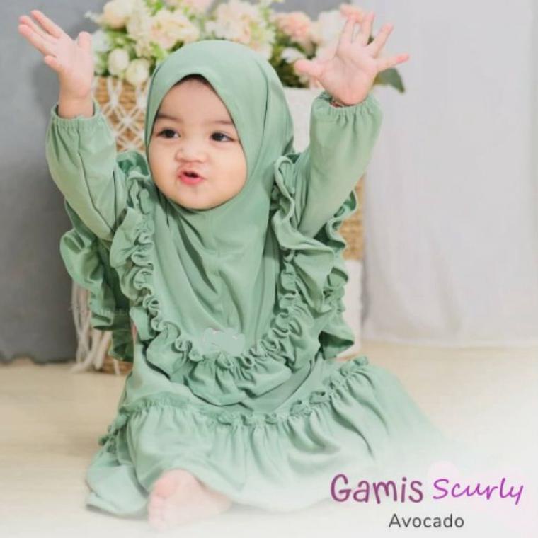 REKOMENDASI Gamis Anak Bayi Balita Usia 0 1 2 3 4 5 6 7 8 9 10 11 12 Bulan 1 2 Tahun Set Hijab Busan