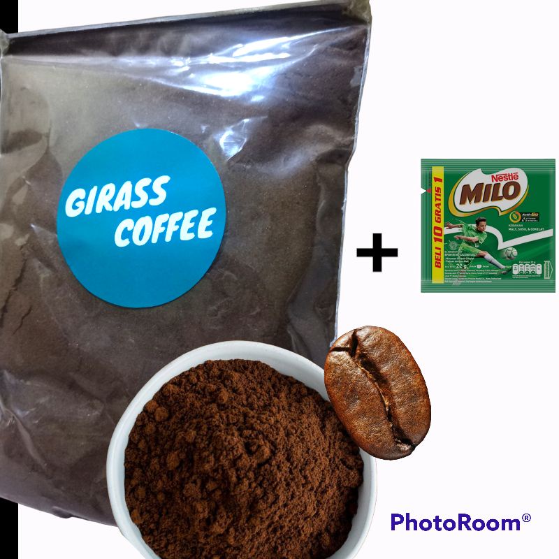 

kopi bubuk free milo cokelat