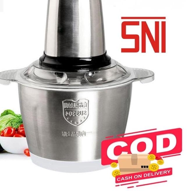 ♤ BLENDER DAGING STAINLEES STEEL 2 LITER / BLANDER FOOD CHOPPER STAINLESS / MEAT GRINDER STAINLESS P