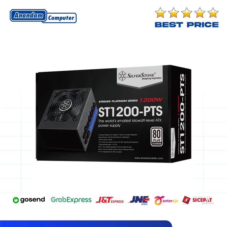 Silverstone 1200 Watt ST1200 PTS - 80 Plus Platinum Full Modular PSU