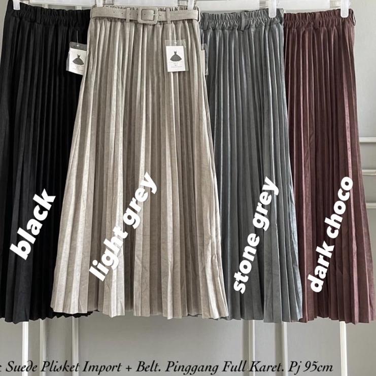 ✹ NEW COLOR Rok Plisket Suede Karina/Rok Plisket Import suede ❅