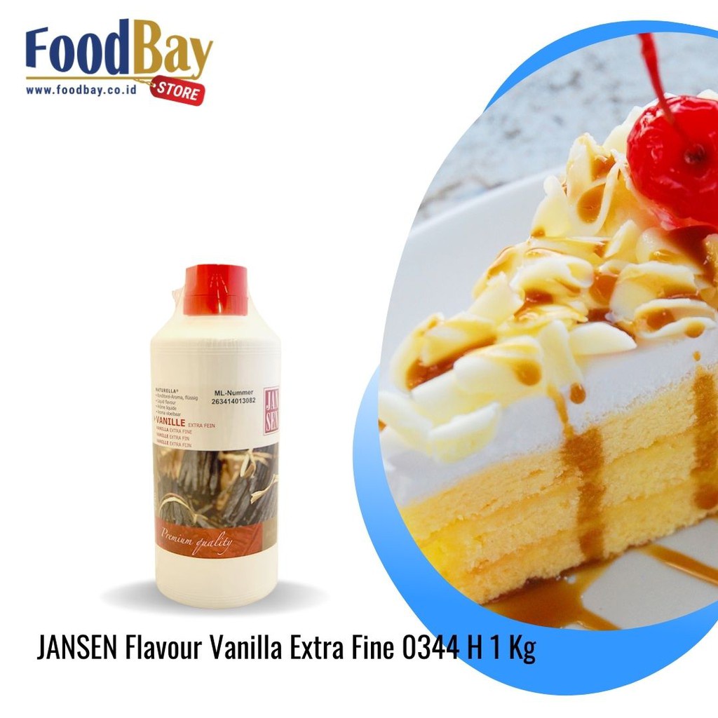 JANSEN Flavour Vanilla Extra Fine 0344 H 1 Kg / Perisa rasa Vanila 1kg