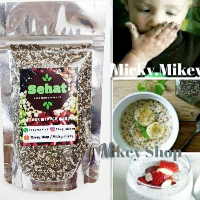 

S37 Chia Seed MPASI Putih / Hitam / Mix 50gr/100gr Premium Standard Organik TOP PRODUCT ⇏