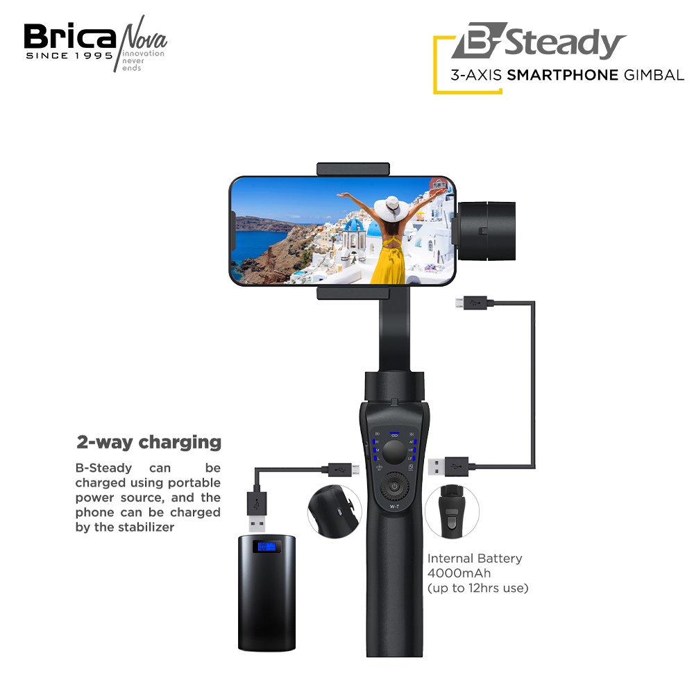 Brica B Steady 3 Axis Holder Smartphone HP Gimbal