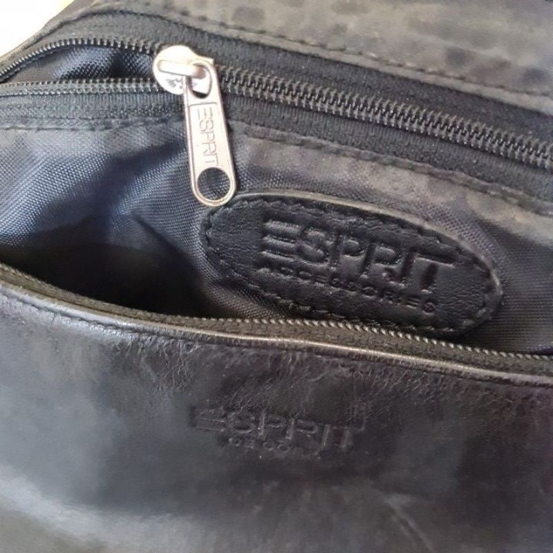 TAS KULIT ESPRIT BLACK PRELOVED ORI