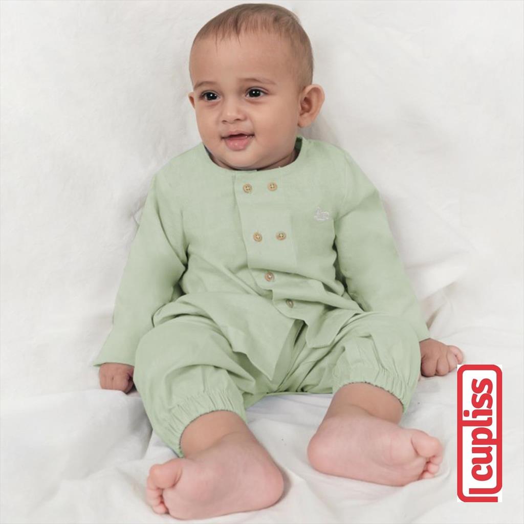 Little Palmerhaus Radja Set Sand Sage Baju Bayi