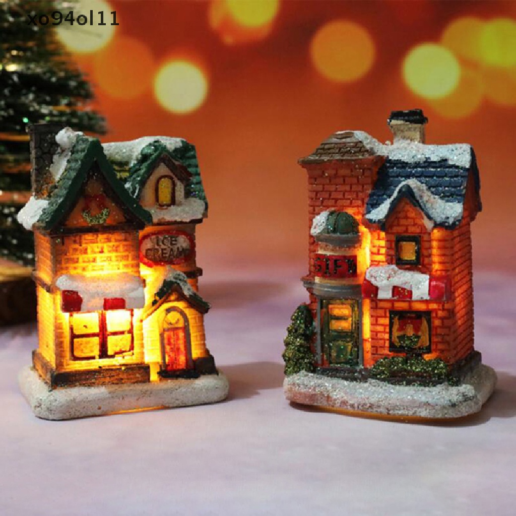 Xo Rumah Lampu Natal Kerstdorp Desa Natal Untuk Ornamen Xmas Rumah OL