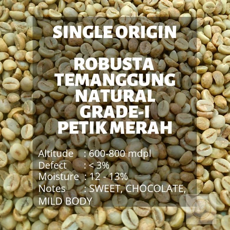 

HOT [GB] GREEN BEAN BIJI MENTAH ROBUSTA TEMANGGUNG NATURAL ASLI | SINGLE ORIGIN 1KG