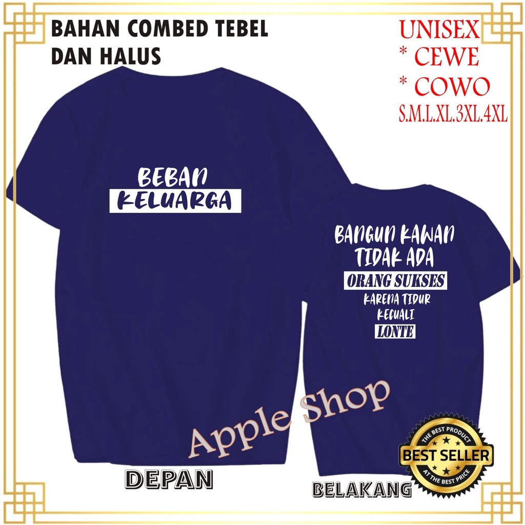 APP Kaos DB BEBAN KELUARGA Kaos Murah /Pakaian Pria pakaian Wanita Best Seller