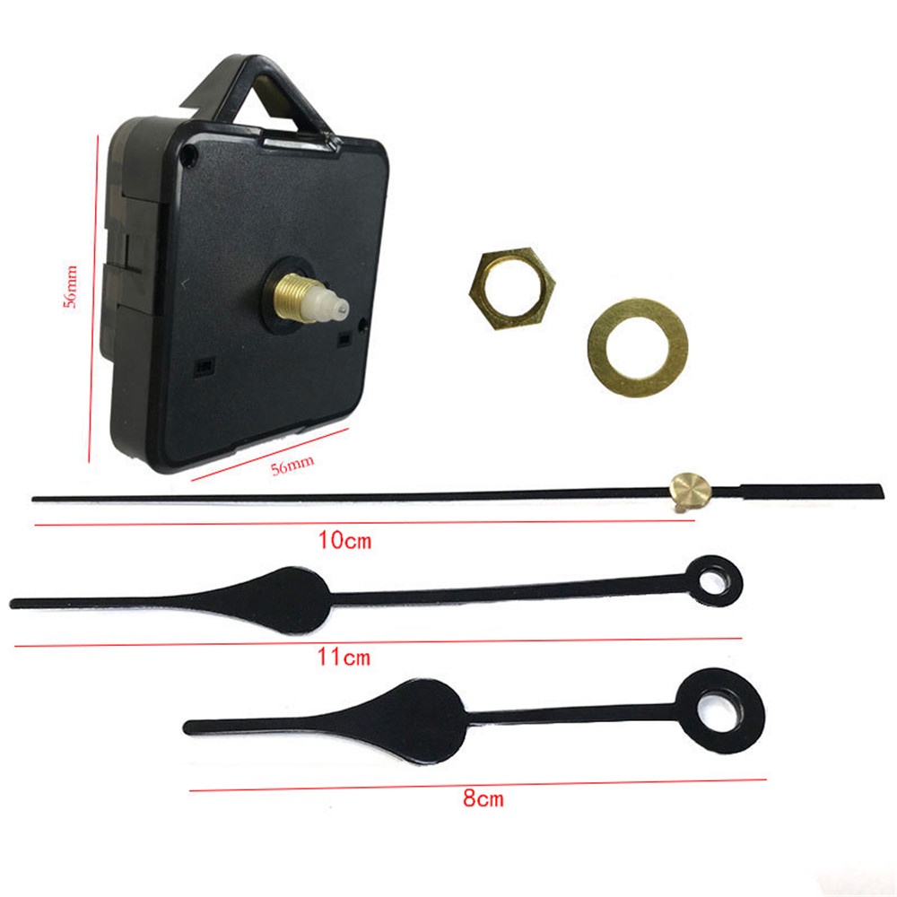 Jam Quartz Dinding Senyap Perangkat Pengganti Cardioid Long Pointer Parts Set