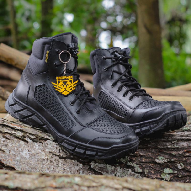 sepatu pdl lantas tawon tali biasa merk brotrher saga pendek tinggi 6 inchi