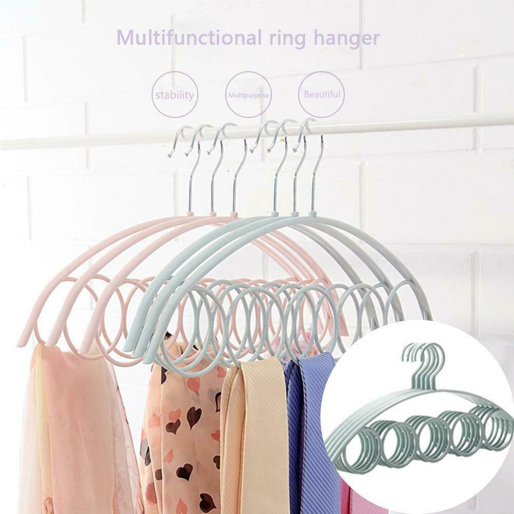 Yamata Hanger Gantungan Baju 5 Rings Plastik / Plastic Hanger Pakaian Laundry Anti Slip / Gantungan Pakaian Rumah Tangga Non-slip / Hanger Jilbab / Hanger Dasi