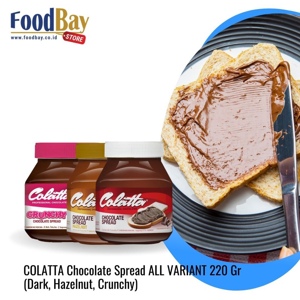 COLATTA Chocolate Spread ALL VARIANT 220 Gr (Dark, Hazelnut, Crunchy)