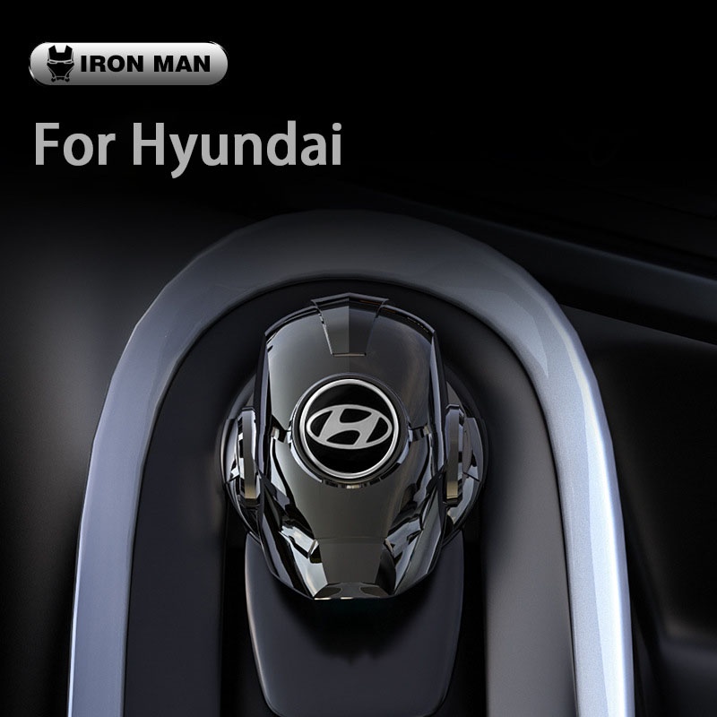 Hyundai Modifikasi Mobil Satu Tombol Start Button Ignition Switch Rotating Cover Pelindung Iron Man Car Styling Untuk i10 Kona Getz Aksen Elantra Tucson I30 Santafe Creta ix35 I20