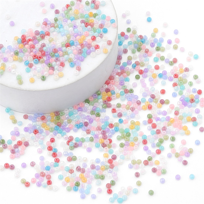 3mm 4mm Becautiful Colors Glass Seed Beads Untuk Jarum Kerja Perhiasan DIY Membuat Aksesoris