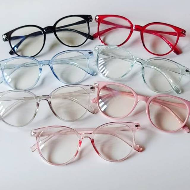 KACAMATA ANTI RADIASI KOMPUTER , PC , LAPTOP Bonus Box Model Oval murah