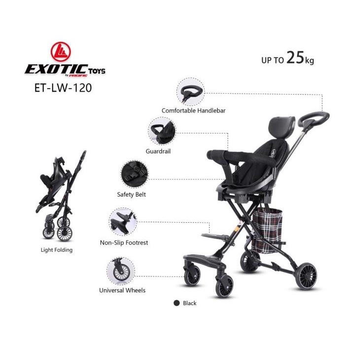 DISKON EXOTIC PACIFIC MAGIC BABY STROLLER LW 120 / LW 121 KERETA DORONG BAYI TERBAIK