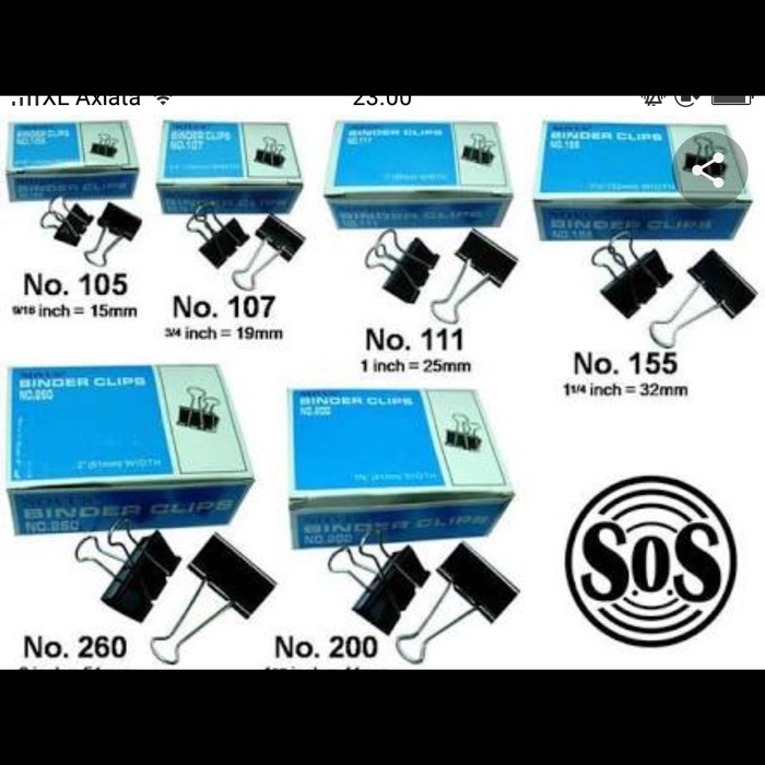 

Terlaris Binder Clips Joyko 155/ Penjepit /Atk